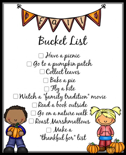 Fall Bucket List for Preschoolers